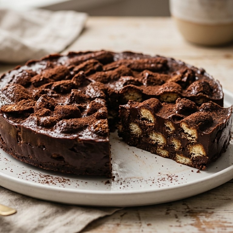 Snelle chocoladetaart zonder bakken