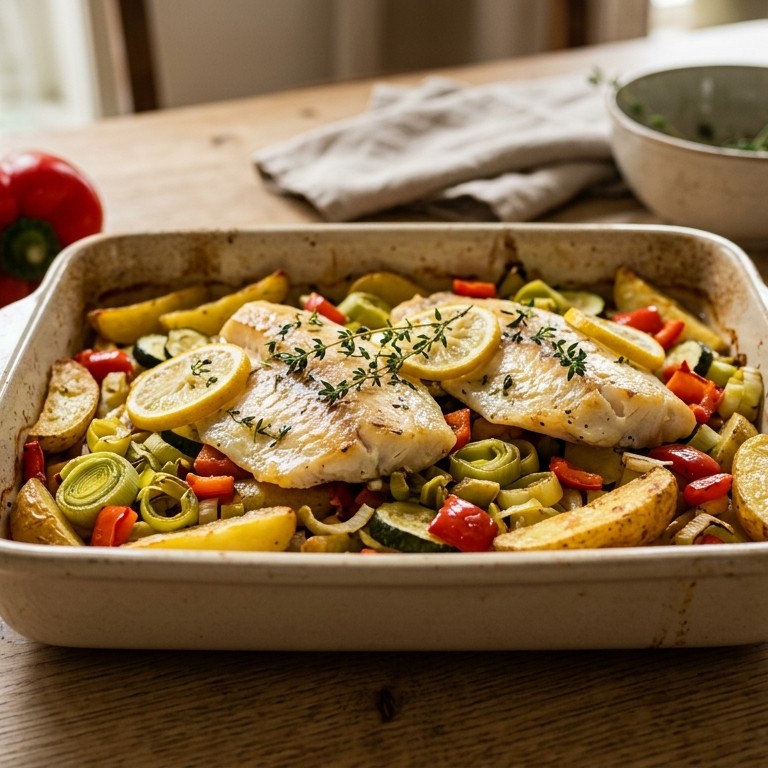 Snelle vis-ovenschotel