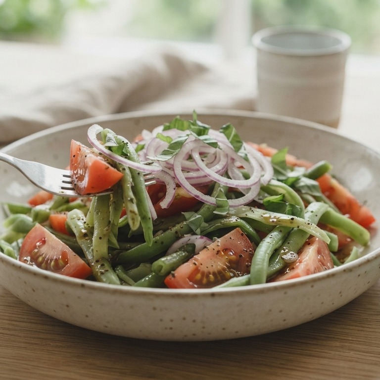 Snijbonen-tomatensalade