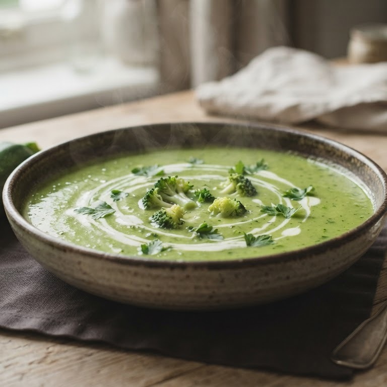 Soep met broccoli en courgette