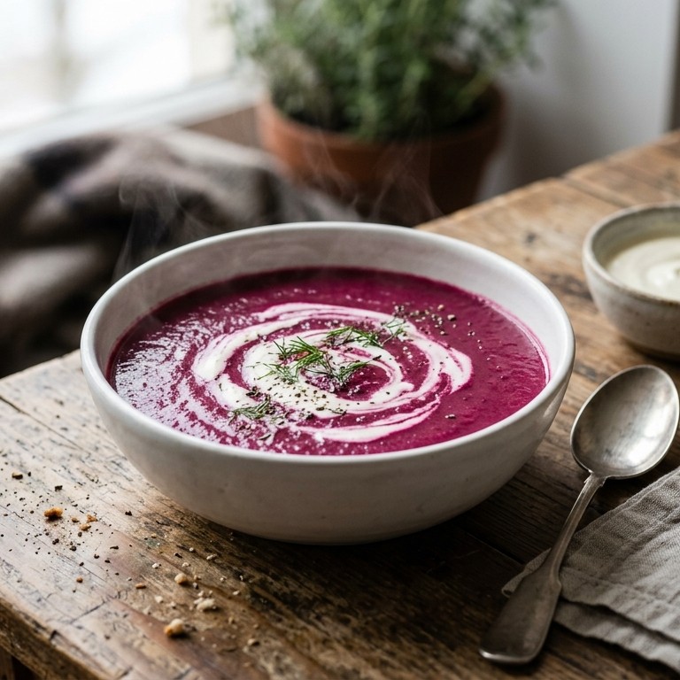Soep van rode bieten
