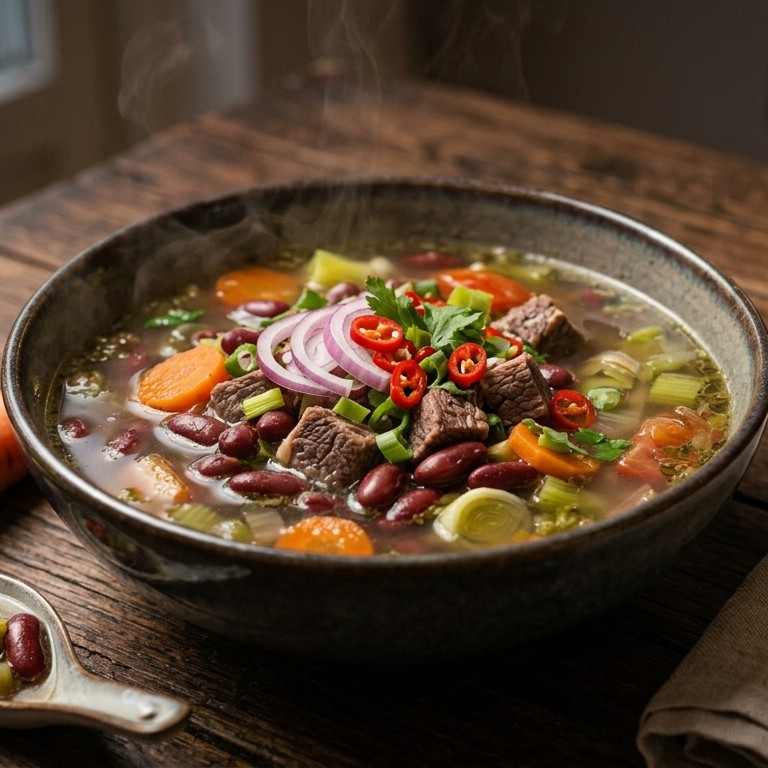 Sop daging kacang merah