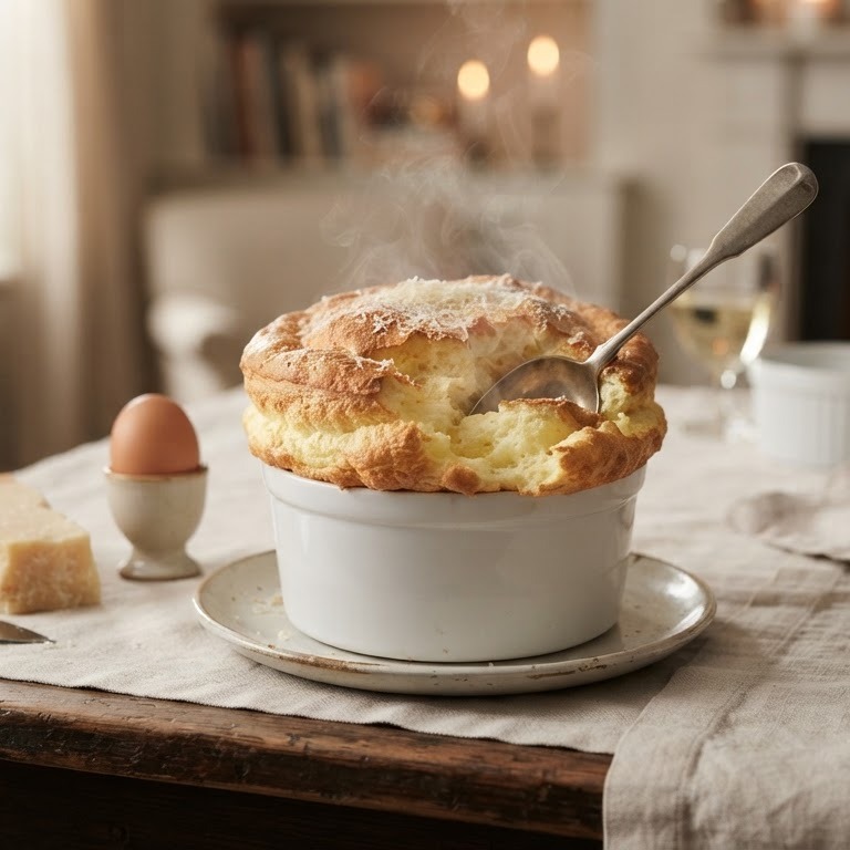 Soufflé met parmezaanse kaas