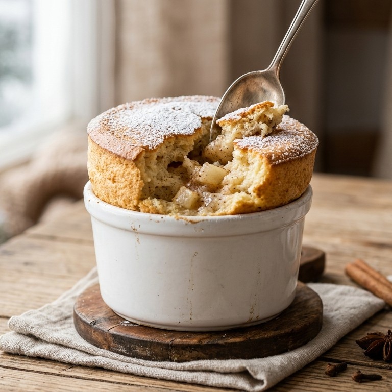 Soufflé met peer en specerijen