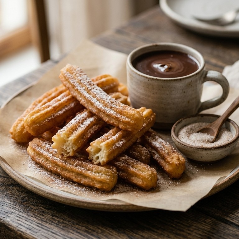 Spaanse churros met een vleugje kaneel