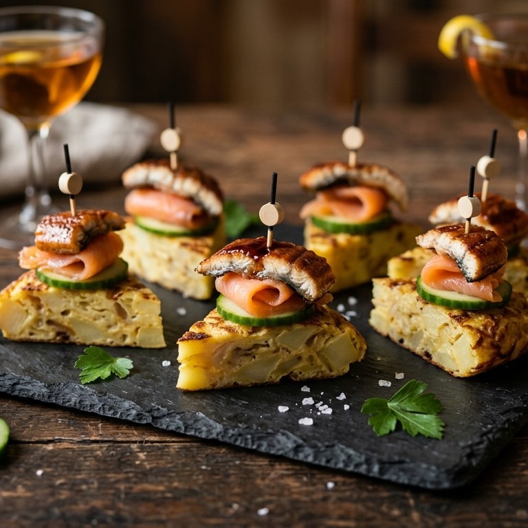 Spaanse tortillapuntjes met vis