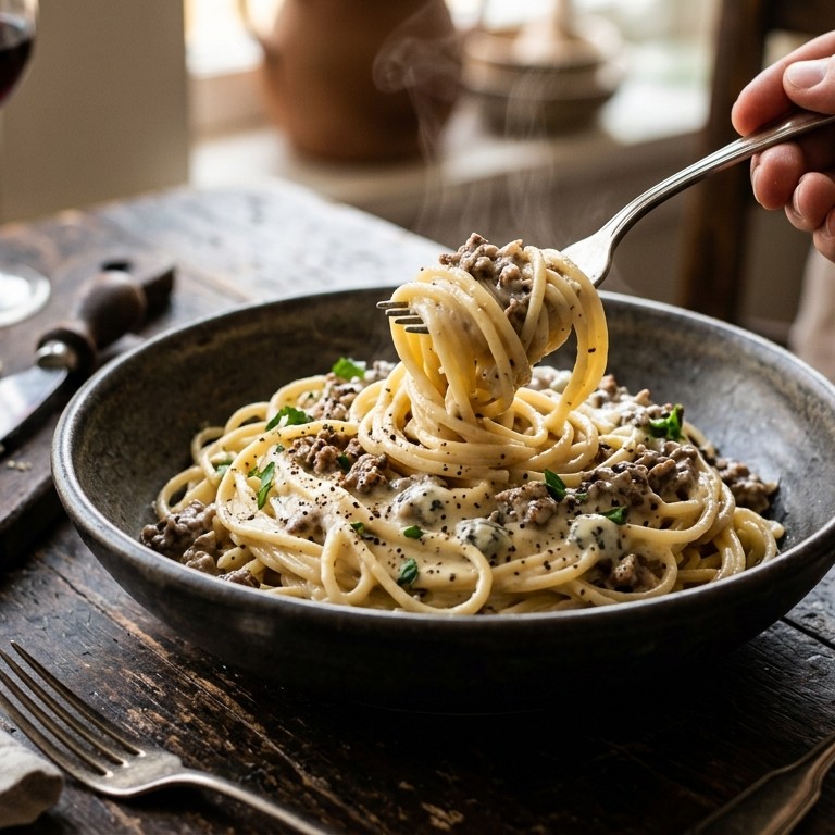 Spaghetti gorgonzola