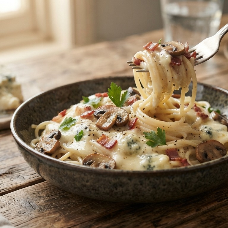 Spaghetti met gorgonzola