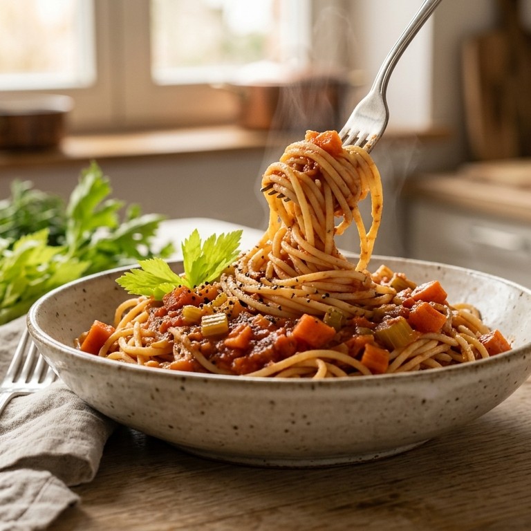 Spaghetti met peen en bleekselderij