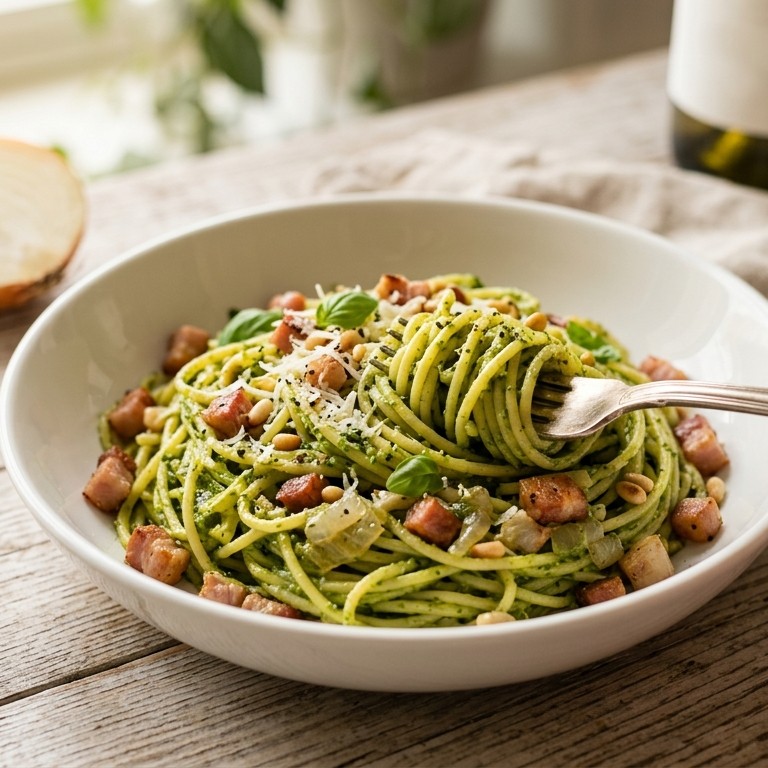 Spaghetti met pestosaus