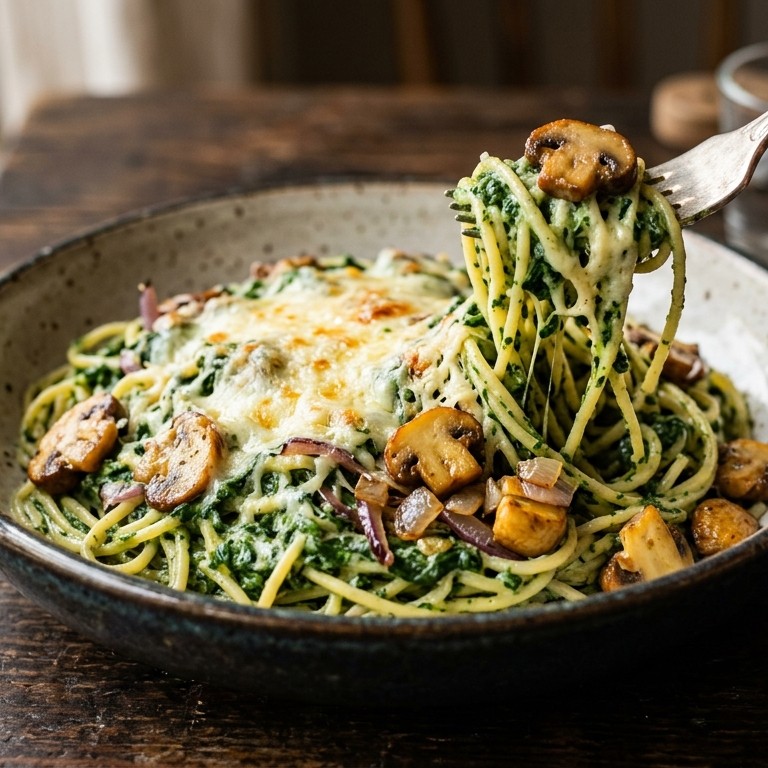 Spaghetti met spinazie