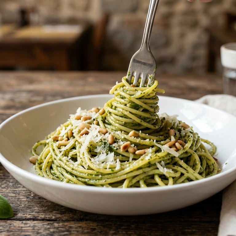 Spaghetti pesto