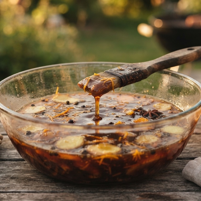 Spare-ribsmarinade met gembersiroop en cognac