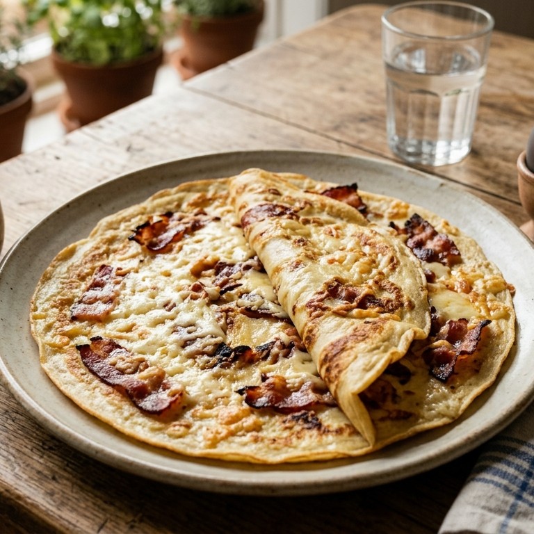 Spek kaas pannenkoeken