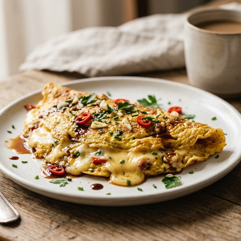 Spicy Omelet met kaas