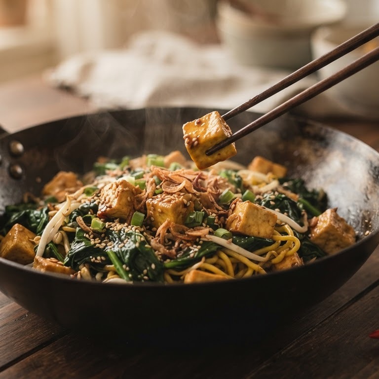 Spinazie met tofu