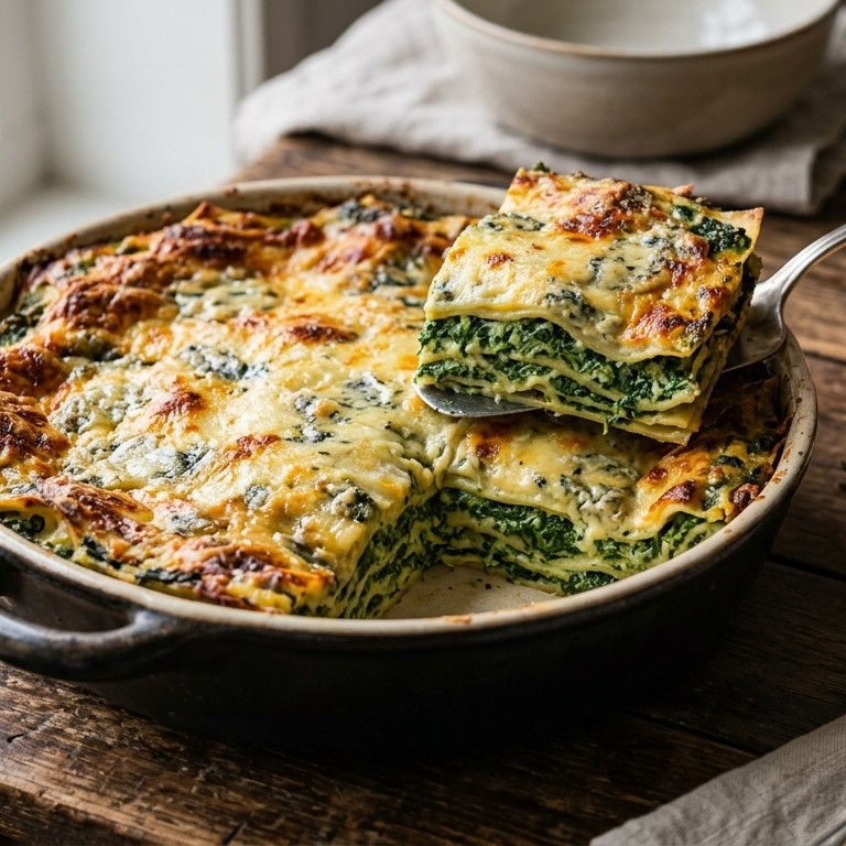 Spinazie-ovenschotel met danish blue
