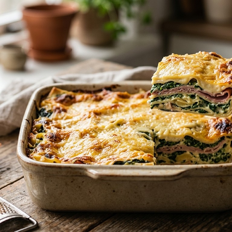 Spinazielasagne met ham