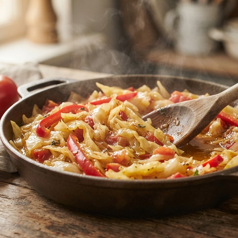 Spitskool met paprika