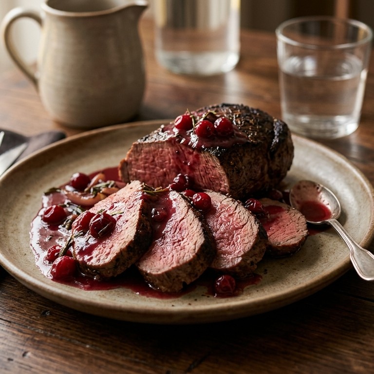 Springbokfilet met cranberrysaus