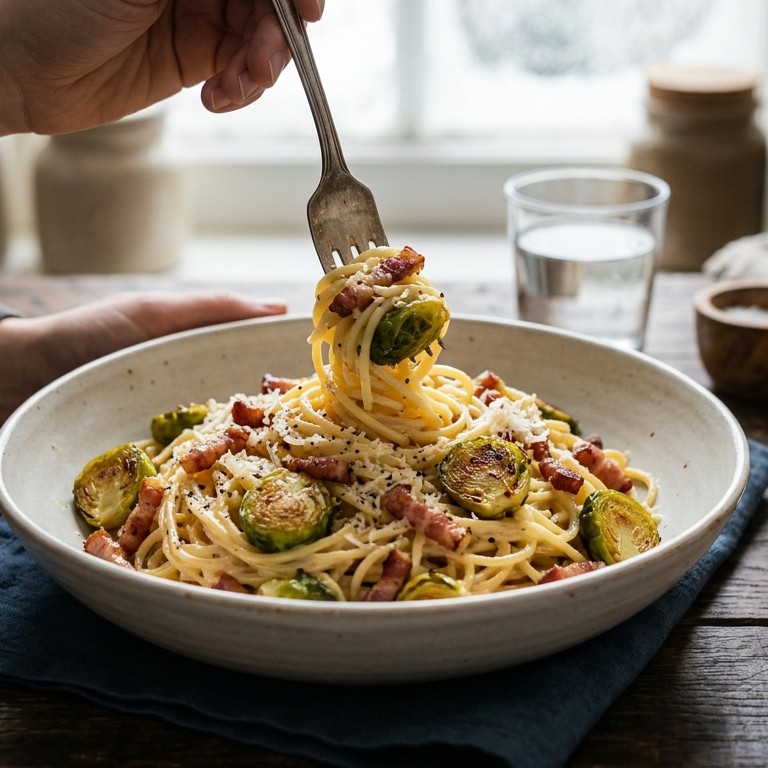 Spruitjes met spaghetti