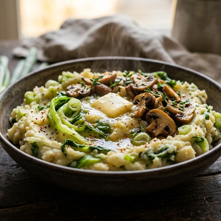 Stampot paksoi met champignons