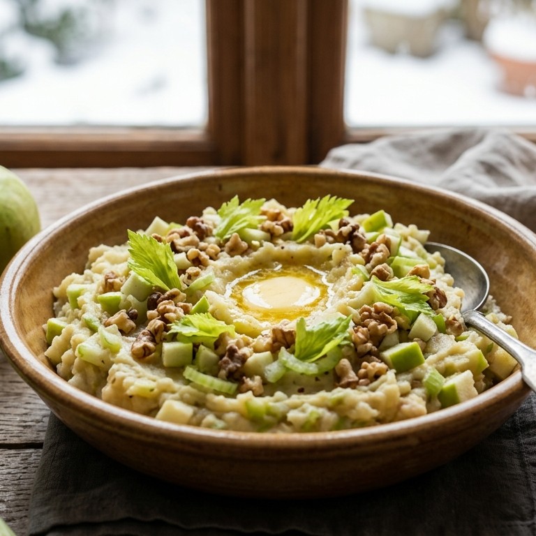 Stamppot met appel en bleekselderij