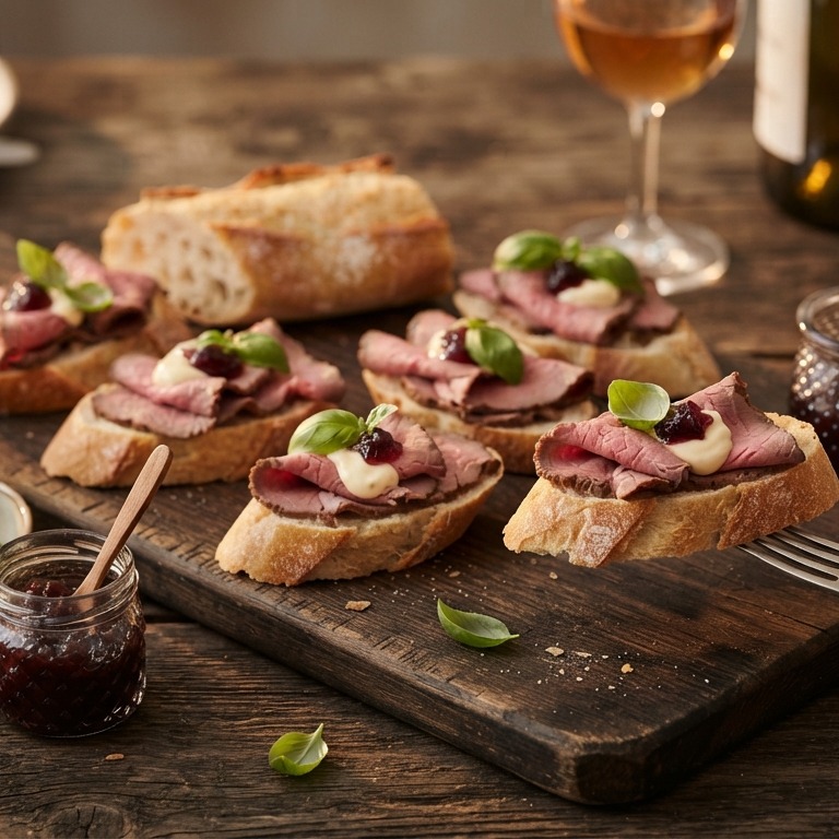 Stokbrood met rosbief