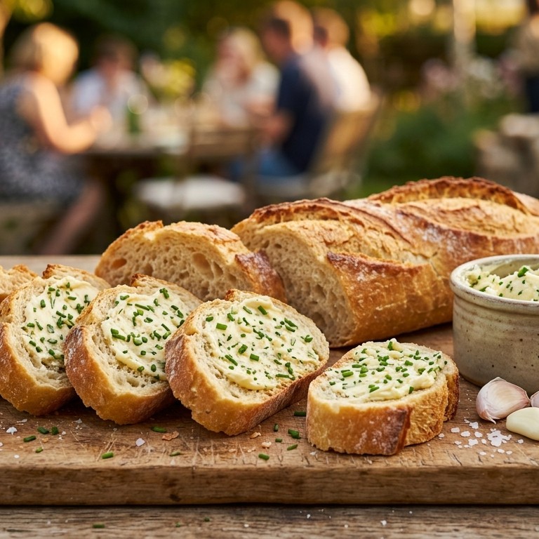 Stokbroodje met bieslookboter