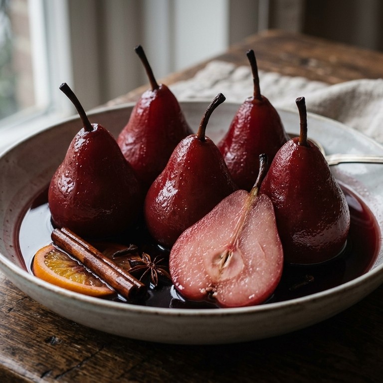 Stoofpeertjes in Sangria