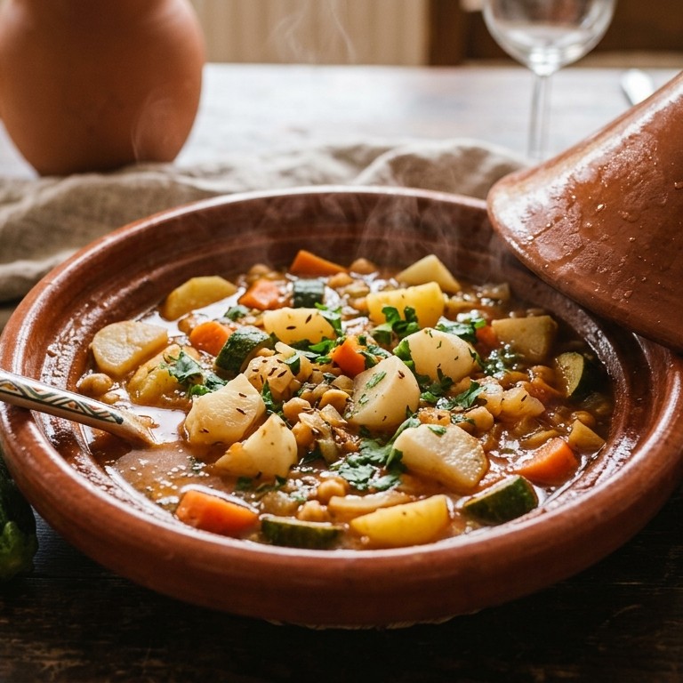 Stoofschotel met meiknolletjes en komijn