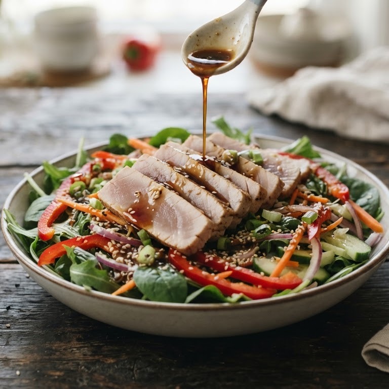 Sukiyaki salade met verse tonijn