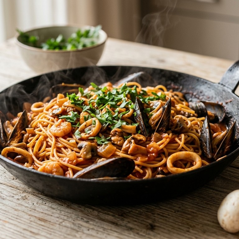 Supersnelle zeevruchtenspaghetti