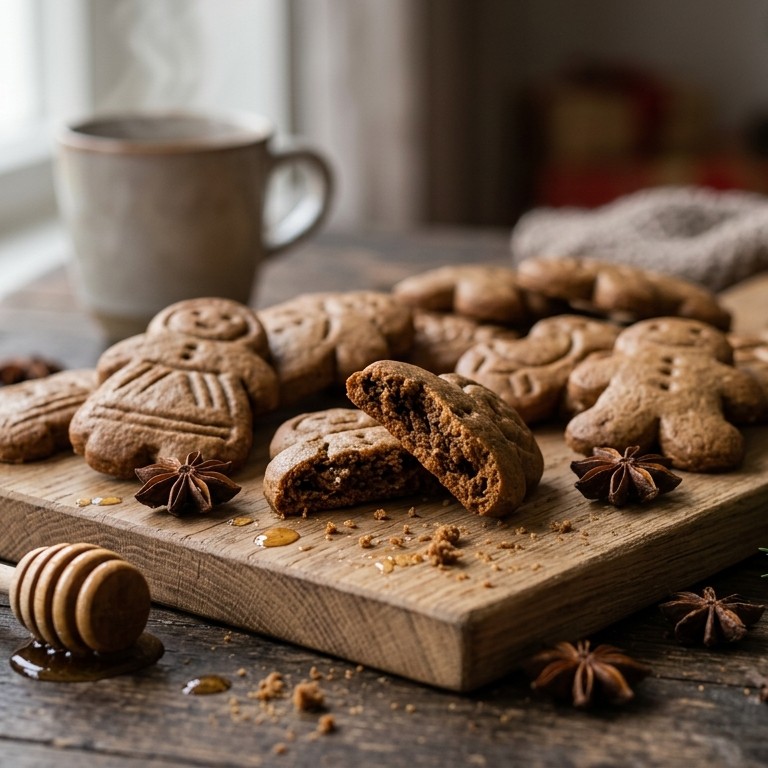 Taaitaai met honing, siroop en koekkruiden