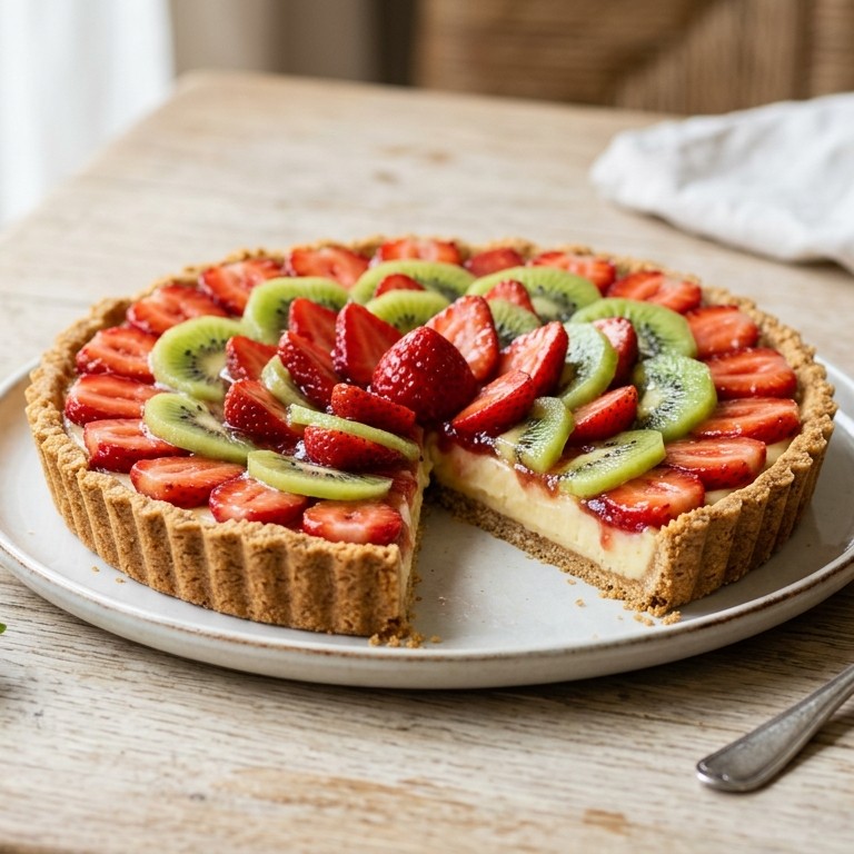 Taart Aardbeien met Kiwi