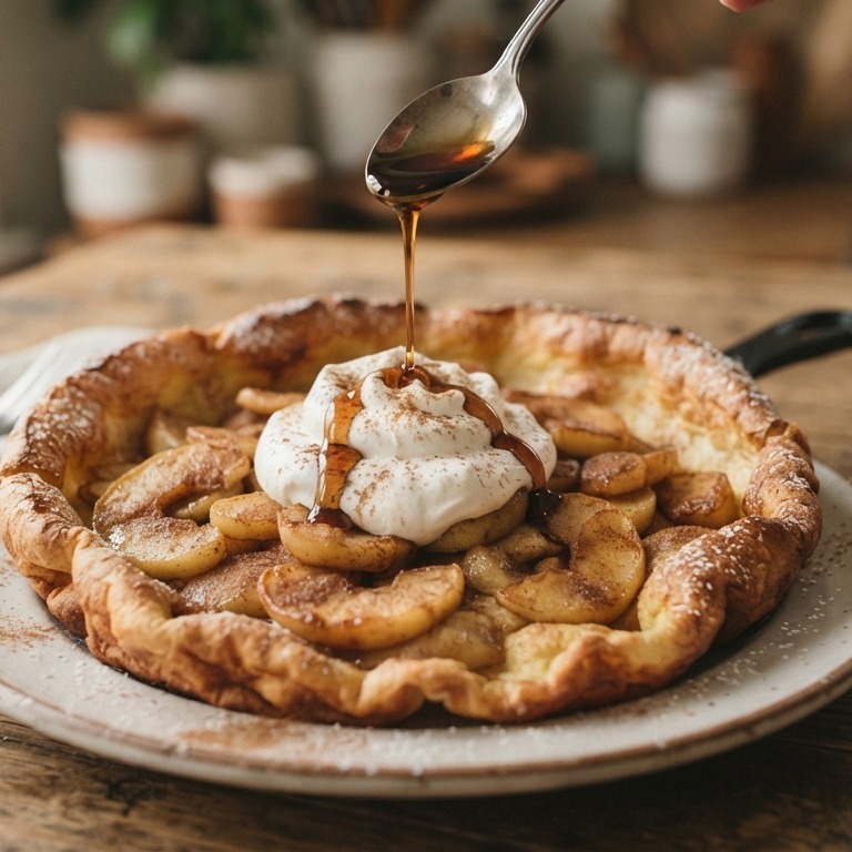 Taart Appelpannekoek met slagroom