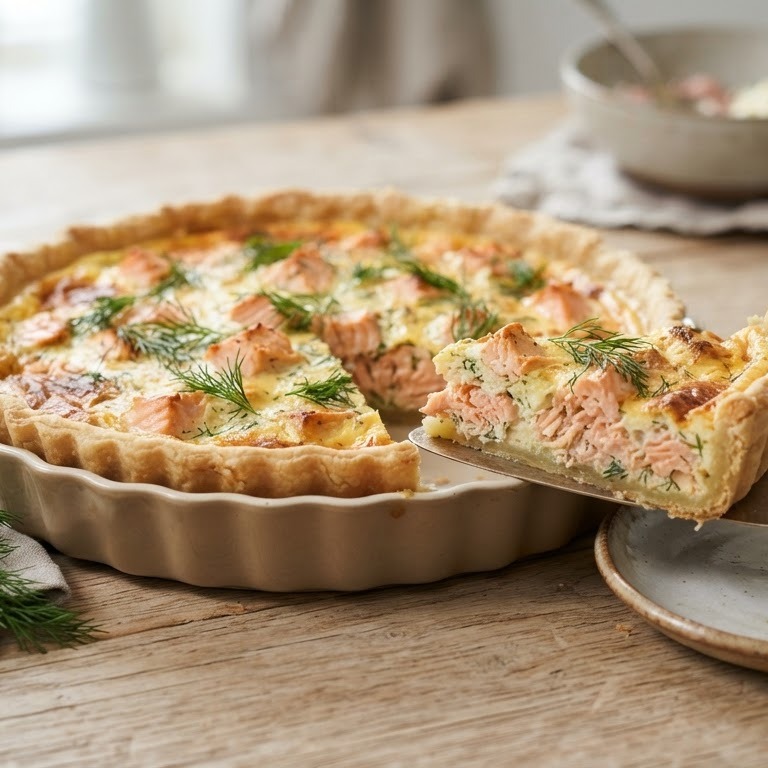 Taart met zalm