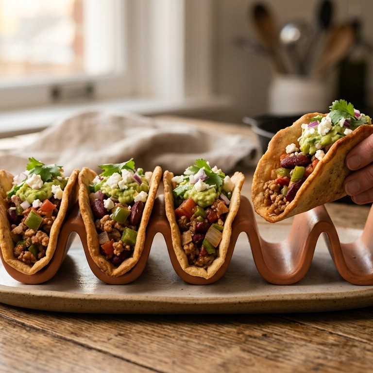 Taco met kalkoenchili