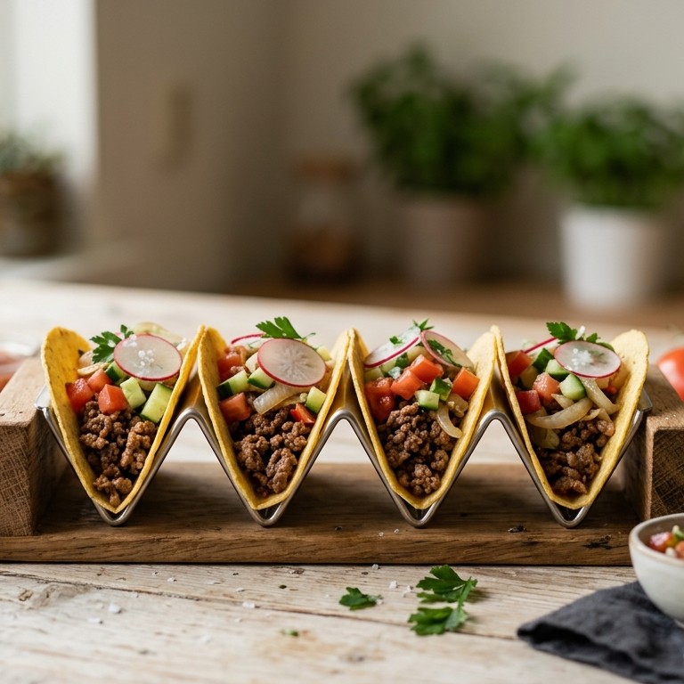 Taco's met hamburger