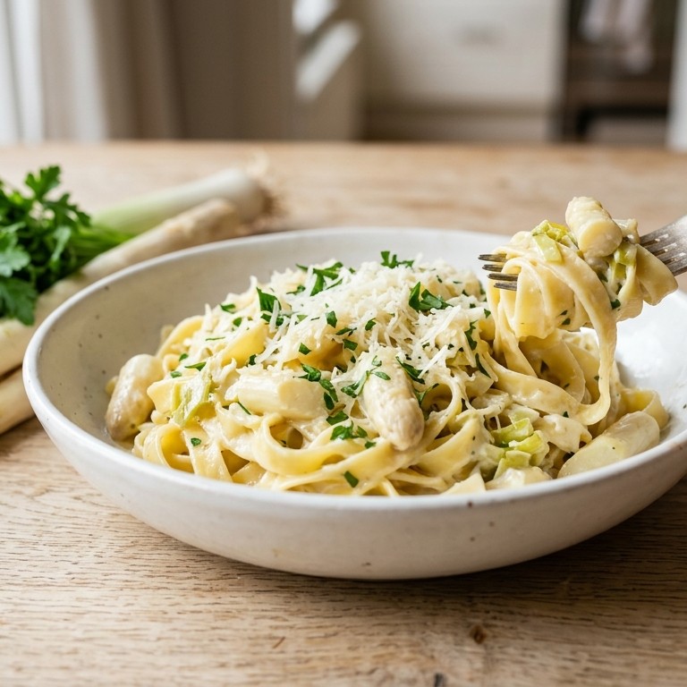Tagliatelle met asperges