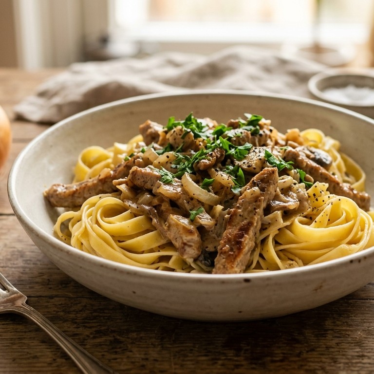 Tagliatelle met een romige ragout