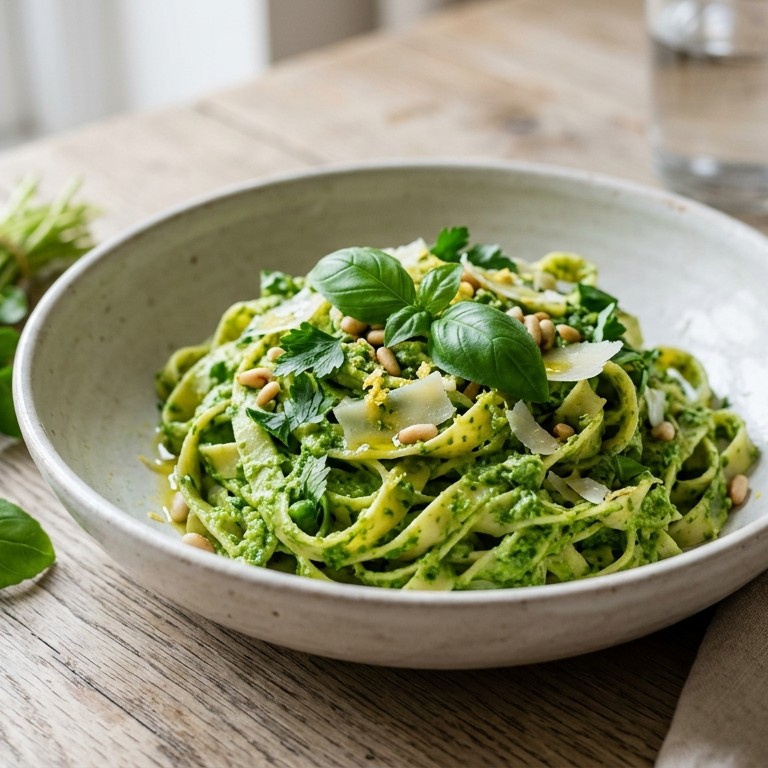 Tagliatelle met groene saus