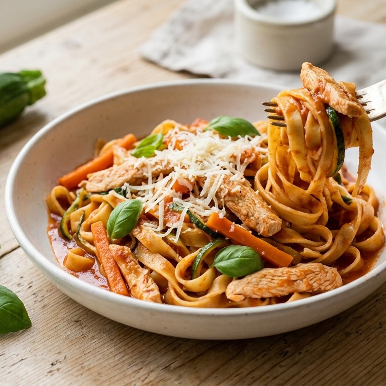 Tagliatelle met kip