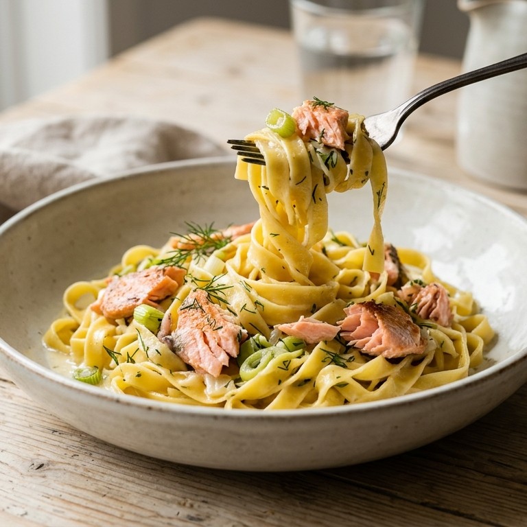 Tagliatelle met zalm