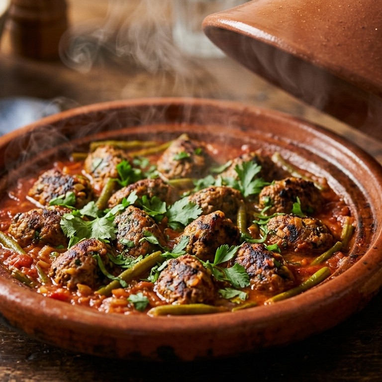 Tajine kofta met sperzieboontjes