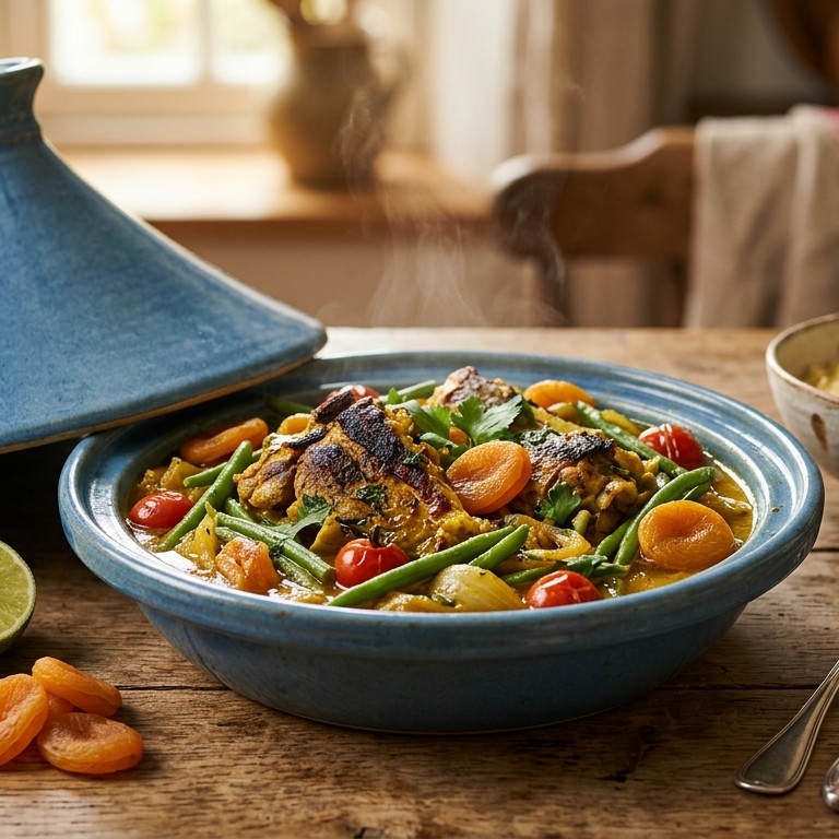 Tajine lamsvlees met sperzieboontjes