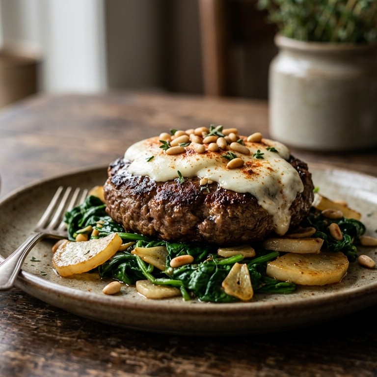Tartaartje met mozzarella, spinazie en boterraap