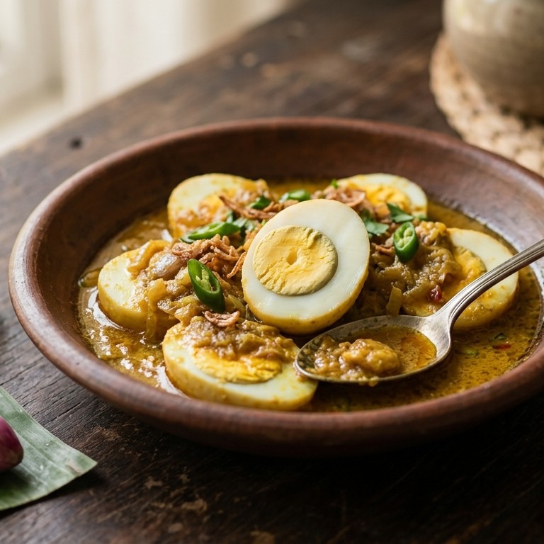 Telor Madura (eieren in milde kruidensaus)