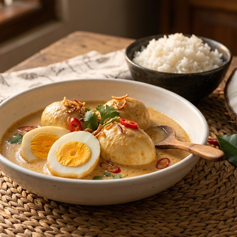 Telor Masak Bali dan Santen