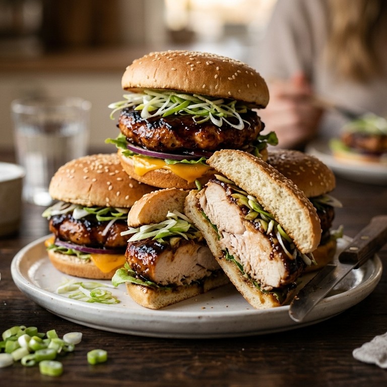 Teriyaki-kipburgers